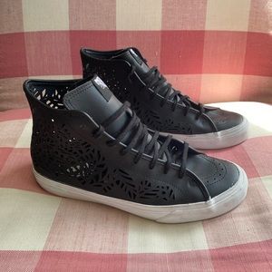 Laser Cut Out Vans in Black